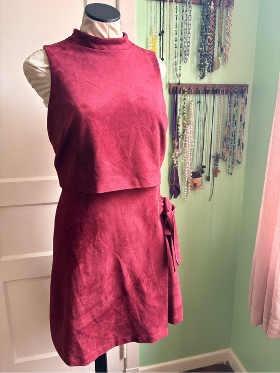 ANTONIO MELANI Dresses & Skirts - ANTONIO MELANI NWT "VELMA" SUEDE DRESS in CABERNET P2K GRECIA Tide